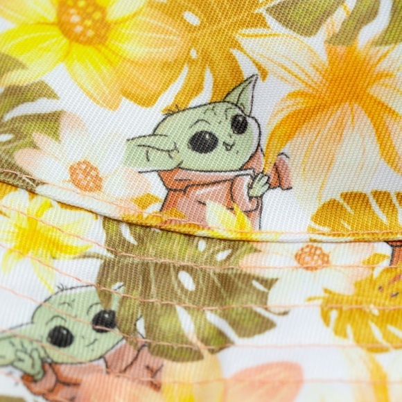 Star Wars Brand Yoda Toddler Boys Reversible Orange Bucket Style Swim Hat - Picture 2 of 3